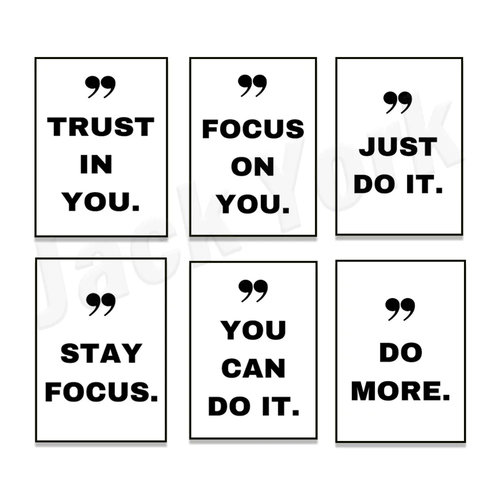 Мотивационные цитаты, настенный художественный принт для достижения ваших целей, минималистичный черно-белый типографический постер для декора дома и офиса Мотивационные цитаты, настенный художественный принт для достижения ваших целей, минималистичный черно-белый типографический постер для декора дома и офиса