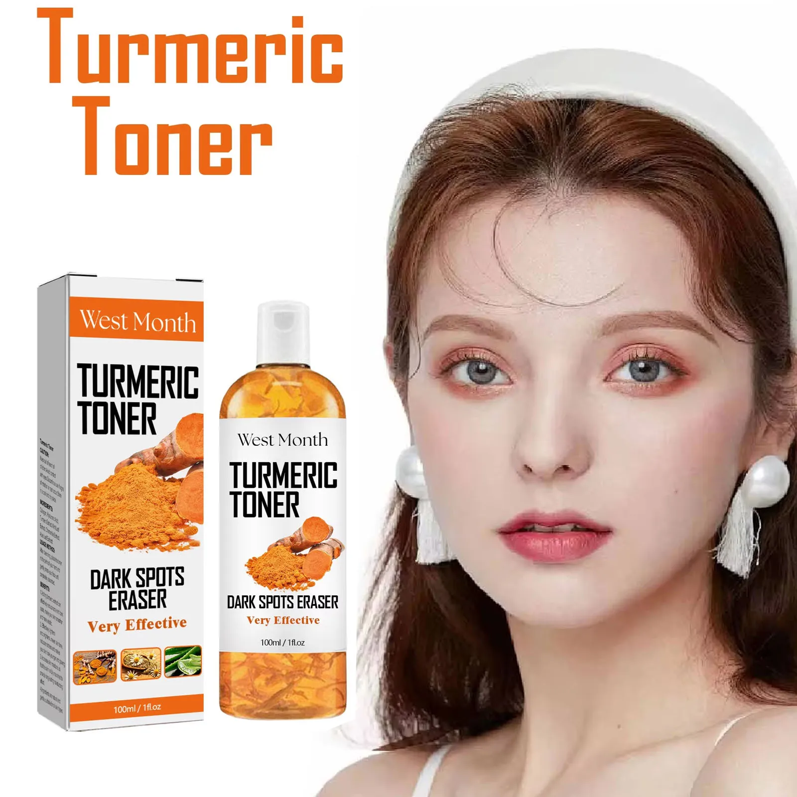 Remoção de manchas escuras toner clareamento manchas corrector remover sardas clarear melasma pigmentação hidratante cúrcuma rosto toner