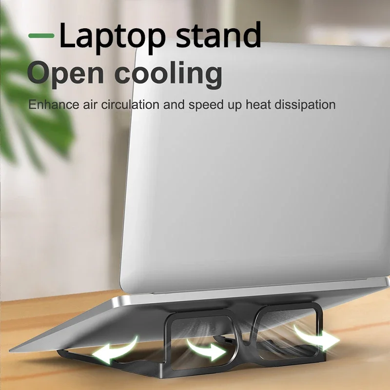 Aluminum Alloy Laptop Stand New Creative Metal Folding Glasses Stand Tablet Laptop Stand Easy To Carry Office Furniture