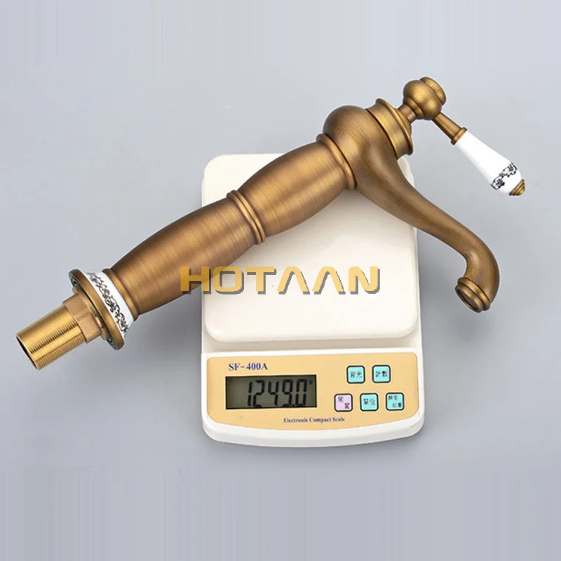 Bathroom Basin Faucet Antique bronze Brass Mixer solid copper Luxury Europe style Tap torneiras para banheiro crane YT-5061