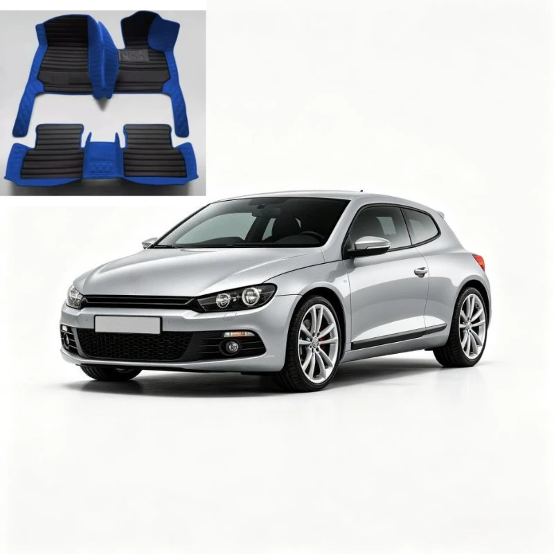 Custom For VW Scirocco Mk3 Typ137/R GTS Coupe 2008‑2017 Waterproof PU All Weather Car Floor Mats Anti Slip Accessories LHD/RHD