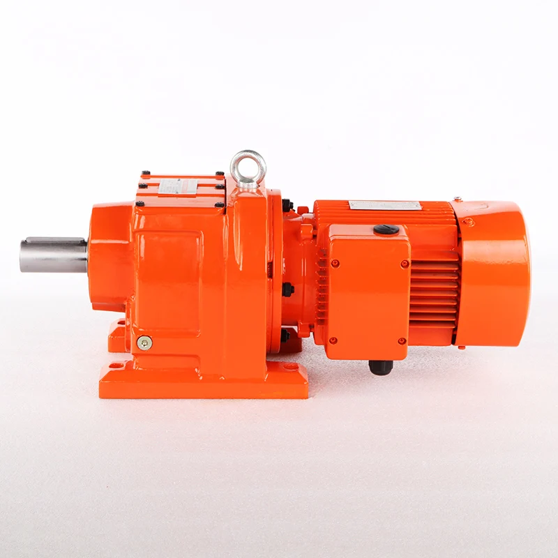 R Series Reduction Gearbox Helical Gearbox with Inline Double Shafts Speed Reducer and AC AD Geared Motor for Farm Industries