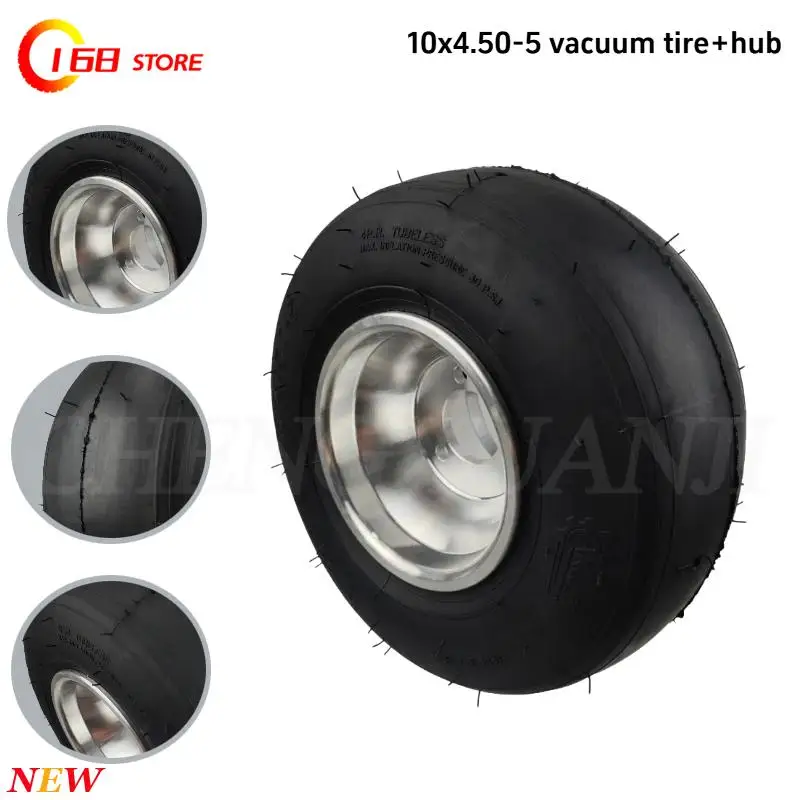 

Go Kart 5 Inch Wheels Beach Car Accessories Drift Wheel 10X4.50-5 Kart Tire Highway Hub Front Wheels