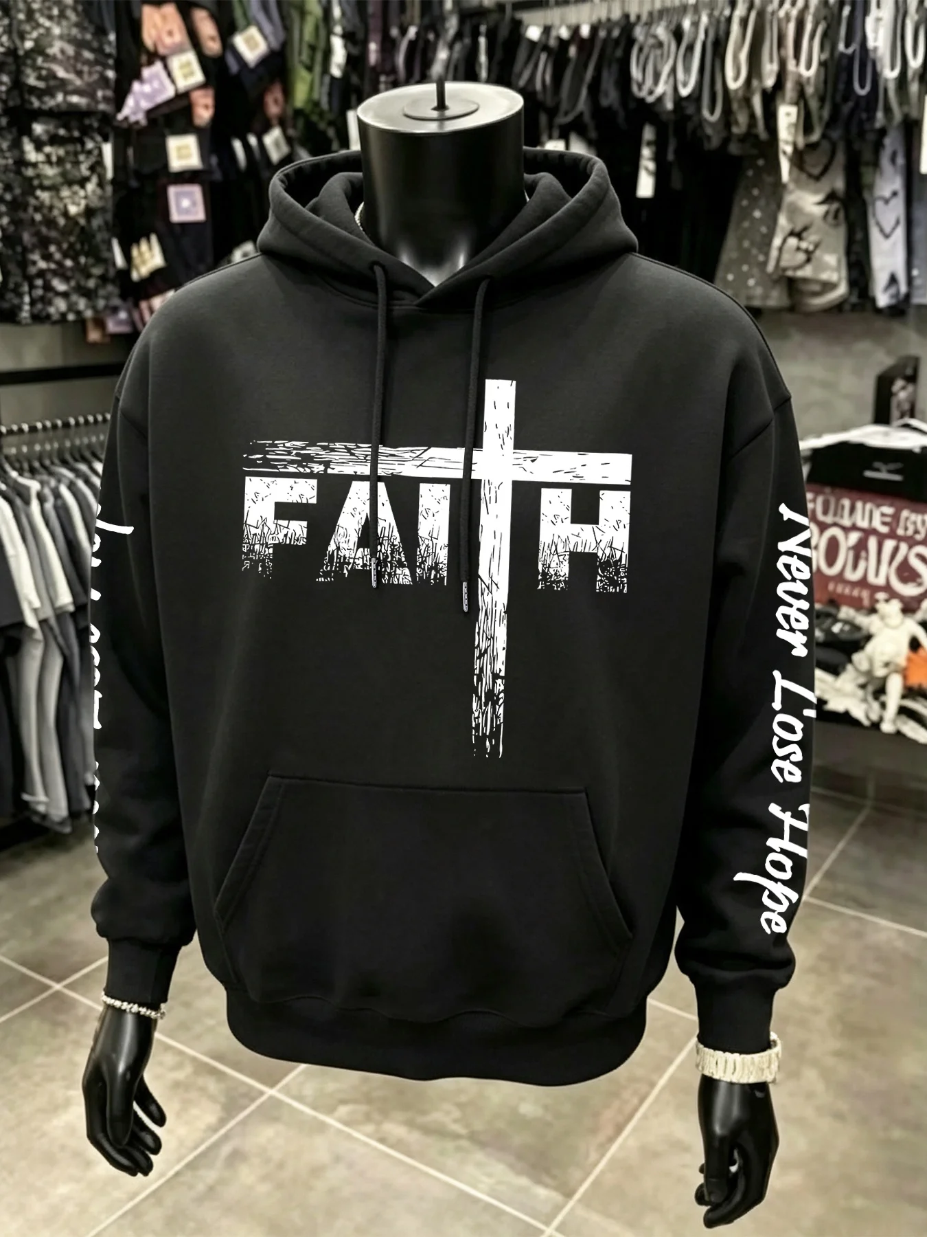 New model: men’s hooded long-sleeve loose-fitting casual printed basic sweatshirt. Perfect for young people in spring, summer, a