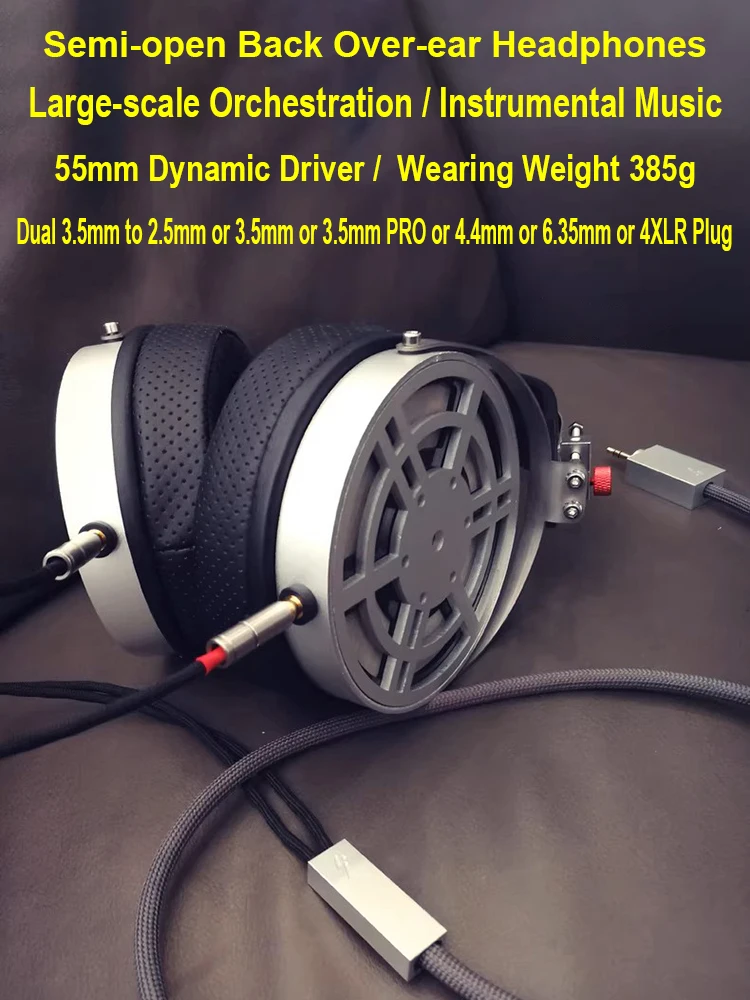 

FT41 Over Ear Headphones Wired Hifi Semi-Open Back Over-Ear Monitoring Headphones for Large-scale Orchestral Music Headsets OMS