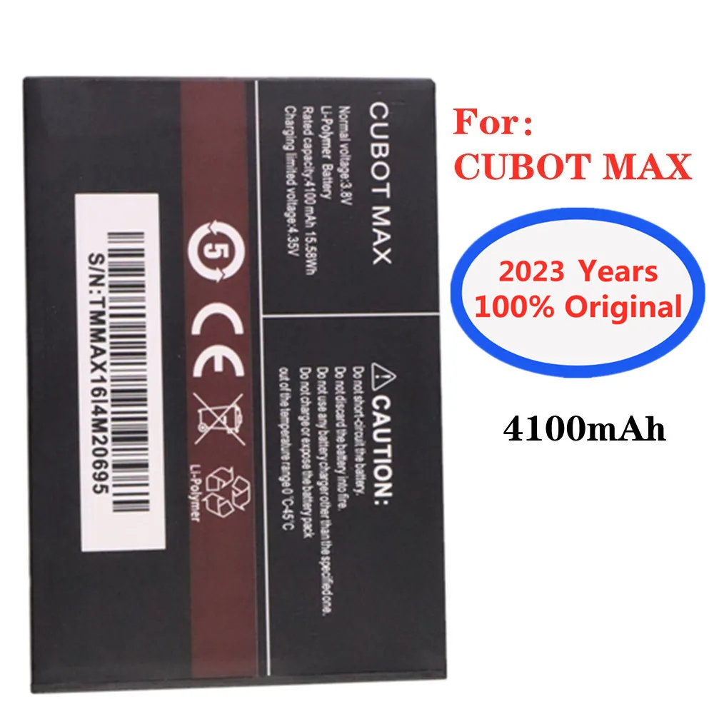 

100% Original Large Capacity 4100mAh Replacement Backup Battery For CUBOT MAX Smart Mobile Phone Rechargable Batteries In Stock