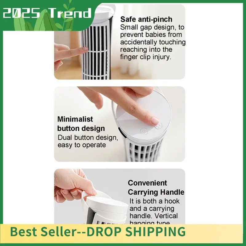 AD33 HOT Bedroom Desk Mini Tower Fan Table Cooling Fan 2-Speed Wind Speed Adjustment Electric Desk Fan