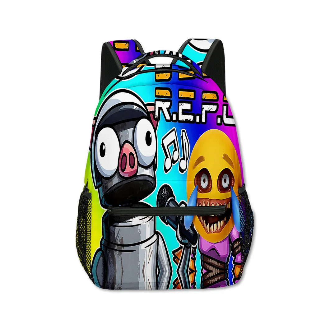 

Cartoon Popular Funny R.E.P.O repo student Bookbag Notebook Backpacks 3D Print Oxford Waterproof Boys/Girls Travel Backpacks