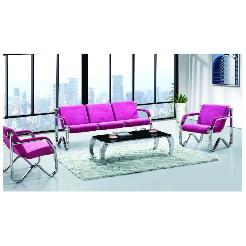 PU-Büro-Empfangssofa-Set, hochwertiges, modernes 5-Sitzer-Schnittsofa, weiches, bequemes Möbelleder