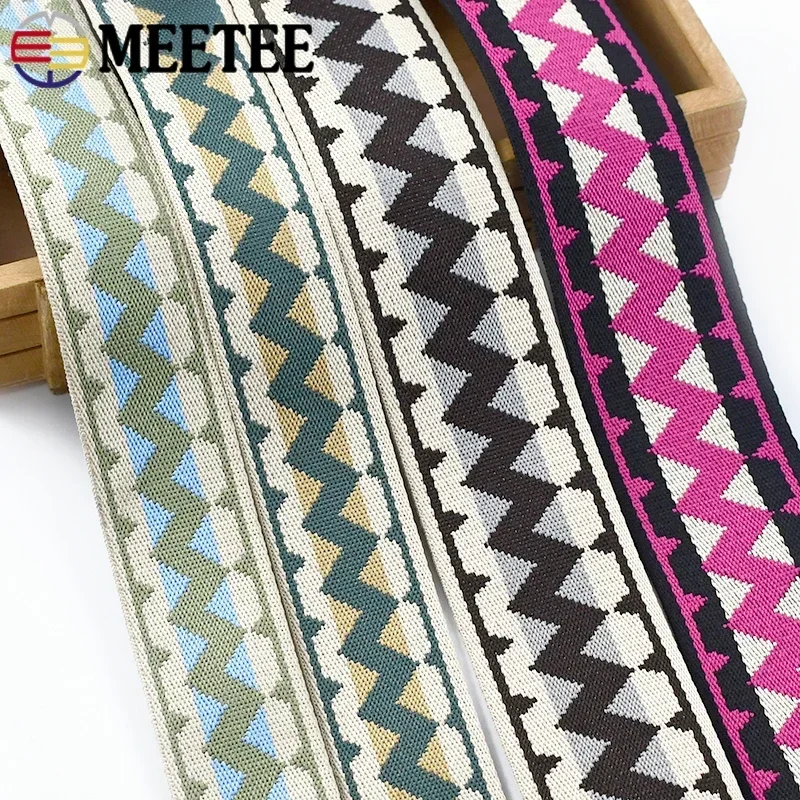 38/50mm Ethnic Ribbon for Strap Bag backpack Jacquard Webbing Tapes Sewing strapping Bias Binding DIY Knapsack Accessories