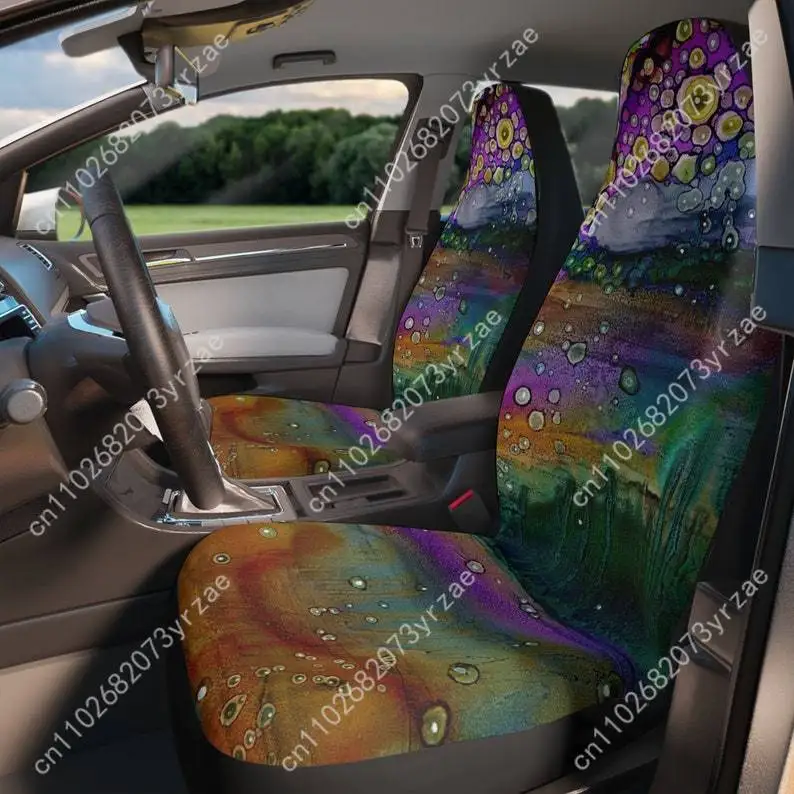 

Original Watercolor Organic Art Car Seat Covers Universal Environmentally Friendly Interior Decorations Comfortable Seat Covers