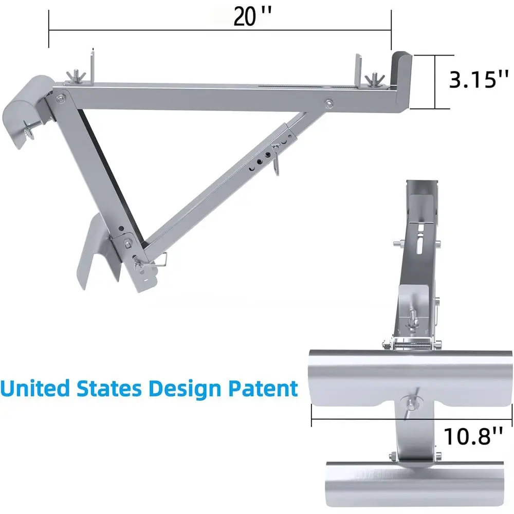 Pair of Metaltech Scaffolding Ladder Jacks, Upgraded 2024 Model, Short Body, Two-Rung Extension for Enhanced Stability and Work