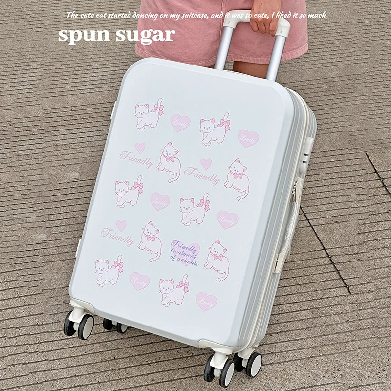 Pink Kitty  Suitcase Trolley box 20/26 \