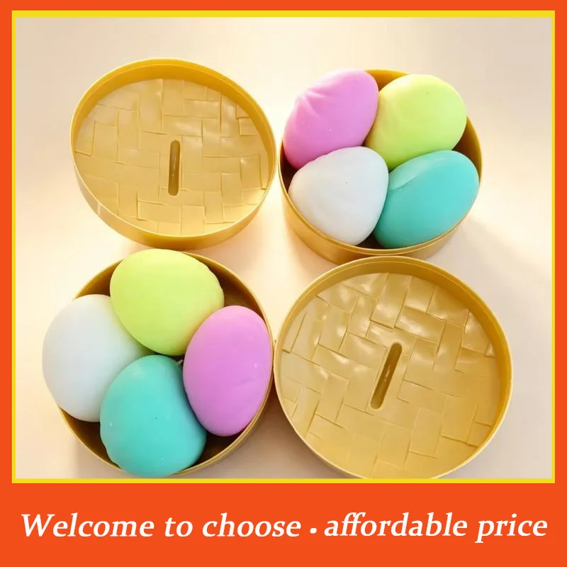 ^4 Pcs Colorful Steamed Bun Fidget Toys Soft Slow Rising For Kids Stress Relief Party Favors