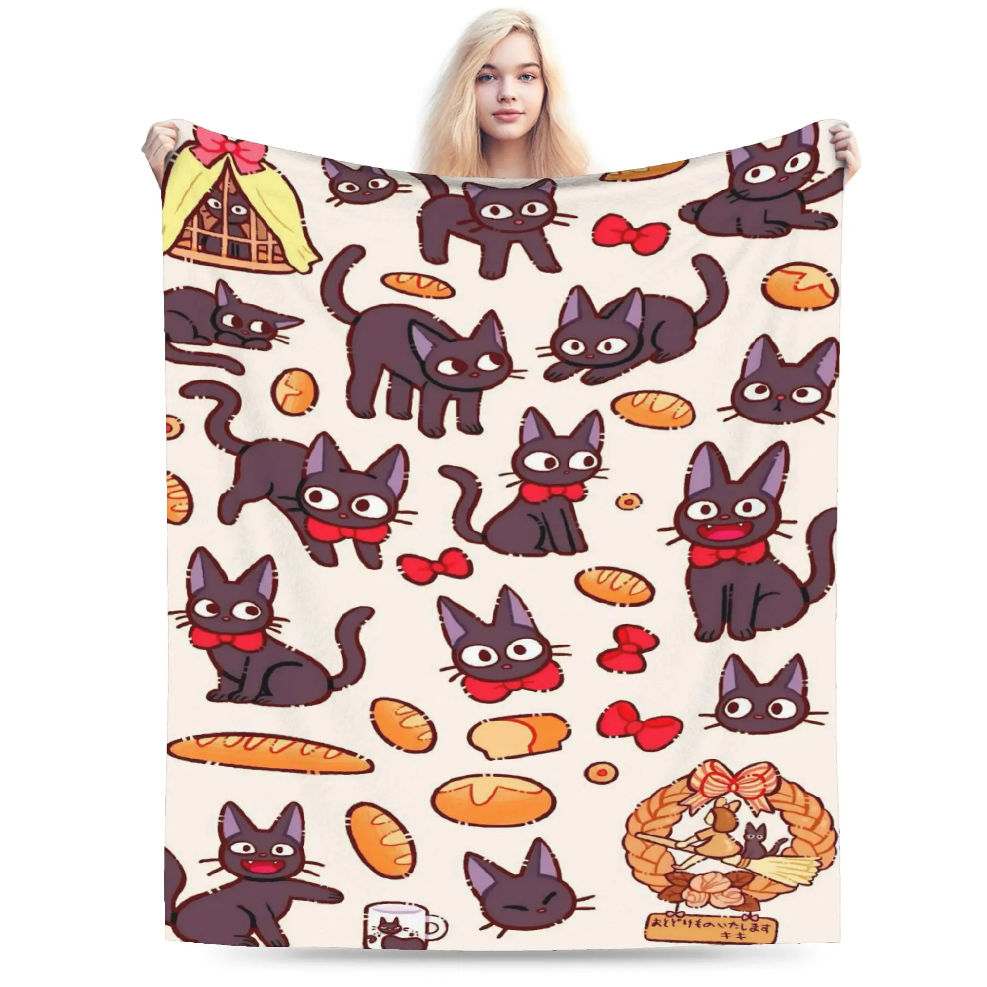 

Susuwatari Soot Sprites M-Mononoked Blankets Fleece Textile Decor Aways Princessed Soft Throw Blanket for Sofa Bedroom Rug Piece