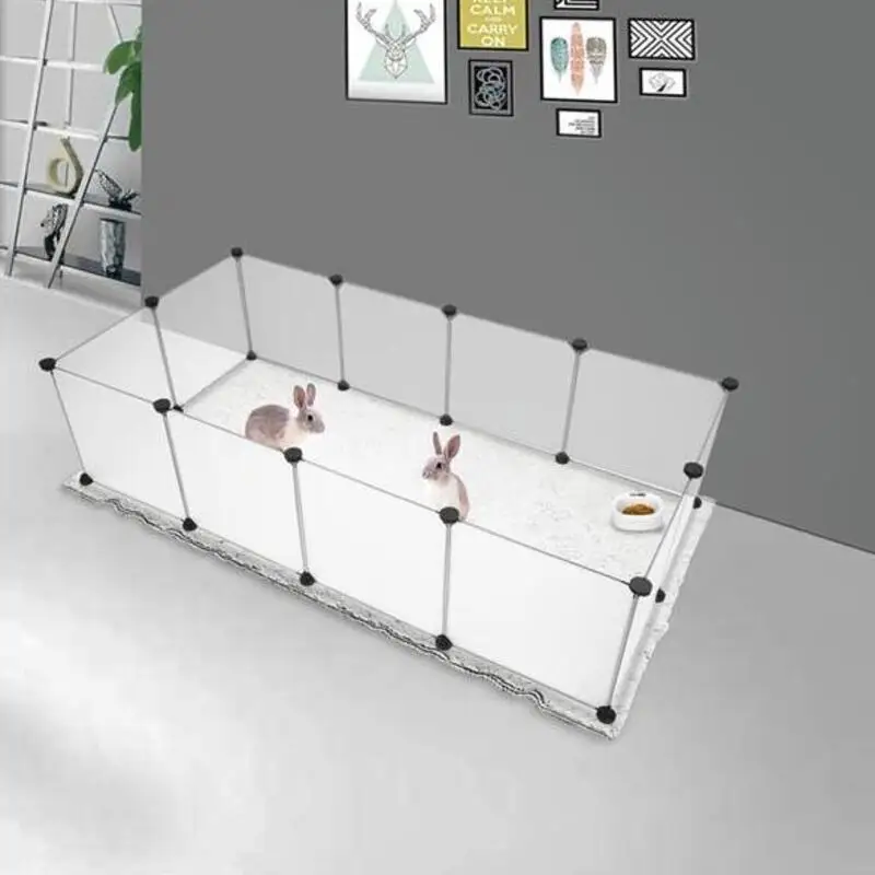 

Манеж DI Y для маленьких домашних животных, свободно сочетается, складная клетка для собак, дворовый забор для собак, кошек, котят, кроликов, морской свинки, кроликов, ежиков, черный