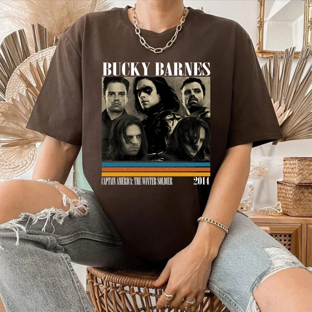 Vintage Winter Soldier T Shirt Bucky Barnes Shirt Retro 90s Shirt Trendy Homage Graphic Tee Thunder-bolts T Shirts Fandom Merch