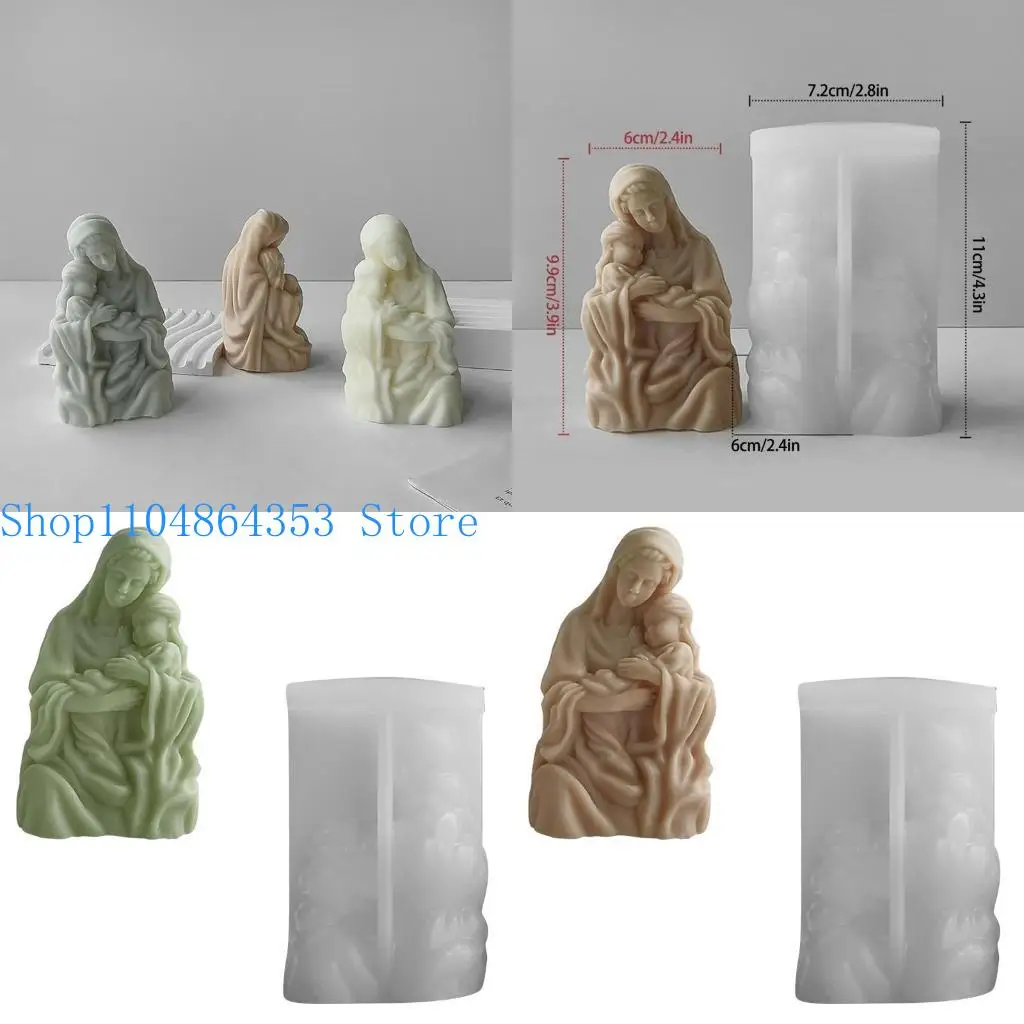 

652F Гибкая форма для детской свечи с мамой, удобная форма для ароматерапевтической свечи для изготовления ювелирных изделий и