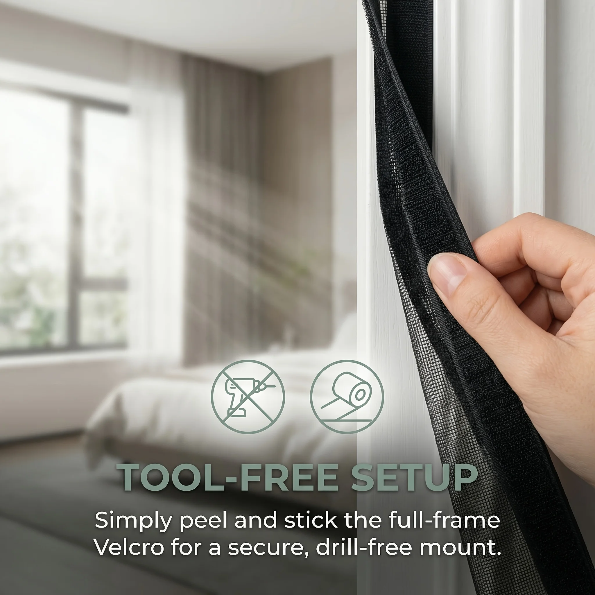 Side opening Full-size Magnetic Screen Door - Bugs Out, Breeze in - 9min Install Auto-Sealing Heavy Duty Double Stitched Mesh, 36 Magnets, Hands Free Sliding & Patio Doors Net, Pet  Friendly, 38 x 82 Inch  excellent material quality