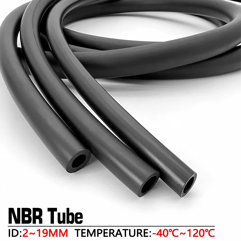 Oil Resistant NBR Black Rubber Tube Fuel Delivery Tubing ID 2/3/4/5/6/7/8/10/13/16/19mm Flexible Fuel Tank Hose