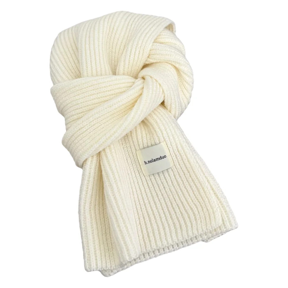 

New Keep Warm Cross Scarf Woolen Thicken Knit Scarf Vibes Korean Style Neck Warmer Women