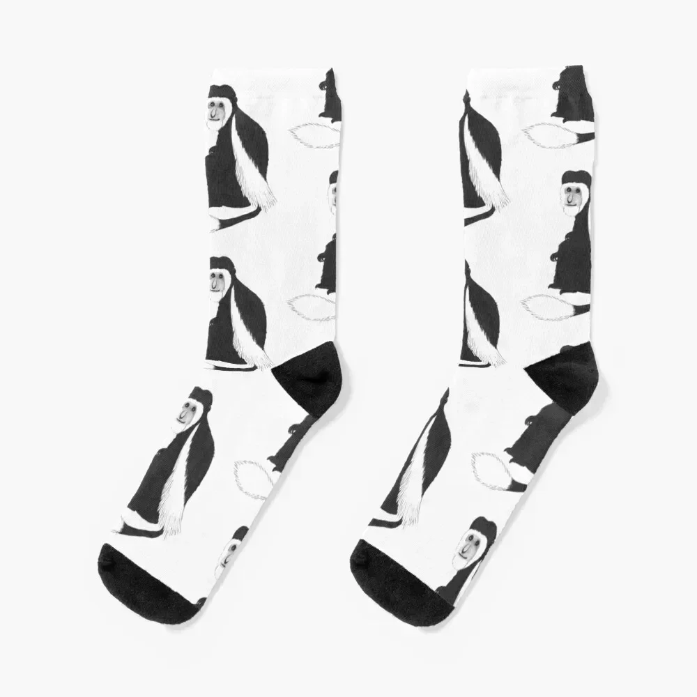 

Corrie the Mantled Colobus Monkey Socks hip hop soccer anti-slip floor cool Socks Men's Women's