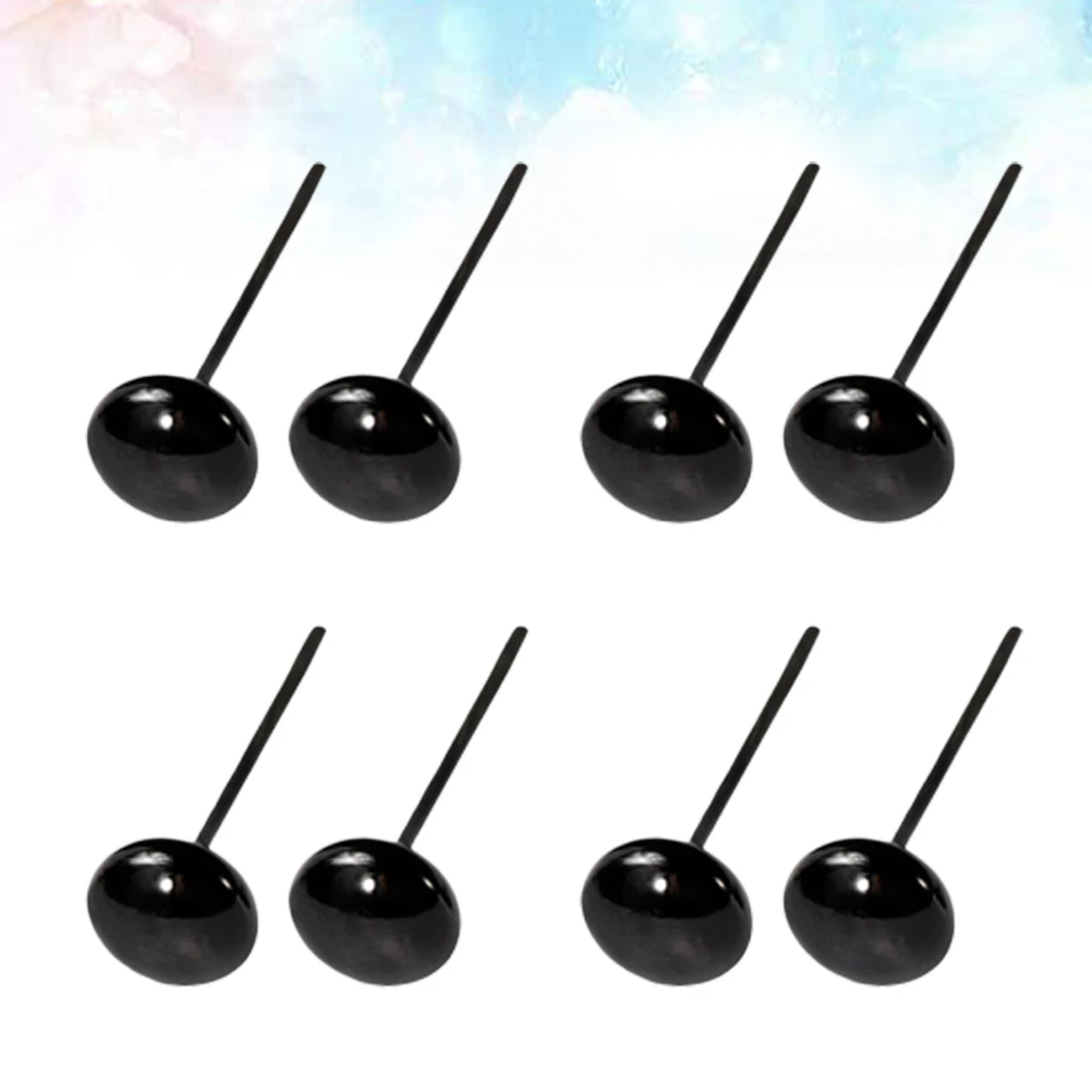 

200 Pairs Animal Eyes Craft Black Button Crochet Plushies Animals Flat for Stuffed DIY Eyeballs