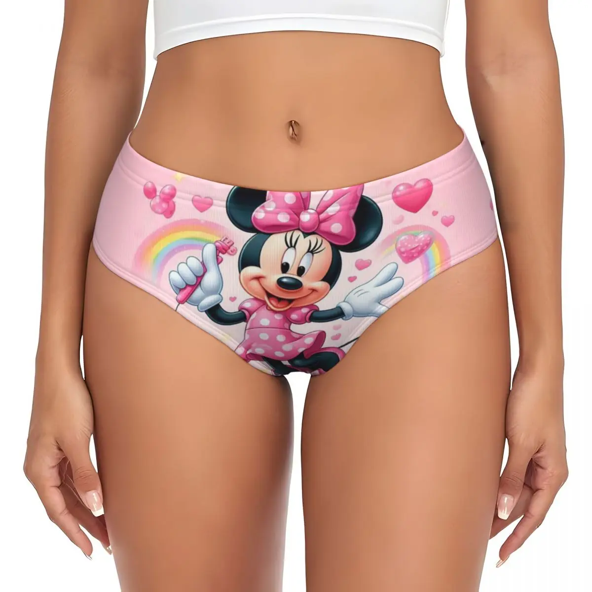 الرسوم المتحركة المخصصة ميني الرسوم المتحركة ملخصات الملابس الداخلية النسائية سراويل تمتد مريحة