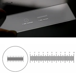 916 DIV 0.01mm Microscope Reticle Division of the Graticule Calibrate Micrometer Microscope Accessory Calibration Slide