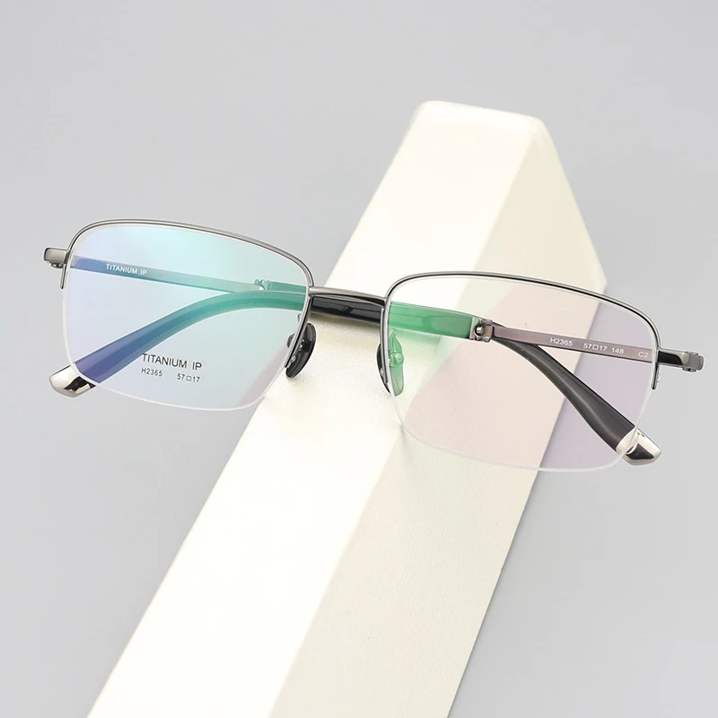 

Natural Buffalo Horn Glasses Frame Men Handmade Half Frame Tiatanium Optical Eyewear Women Myopia Reading Eyeglasses Frames