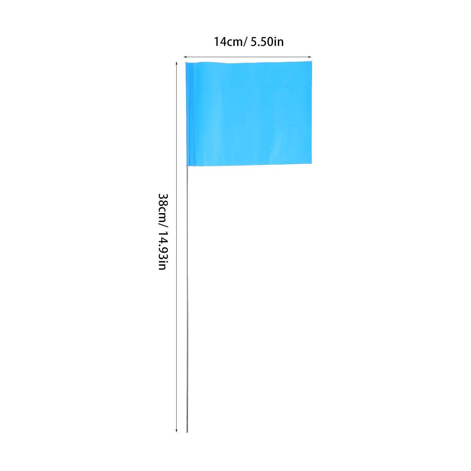 100 個のヤードワイヤーマーカーフラグヤード灌漑芝生マーカーフラグ建設調査安全警告庭の旗灌漑用