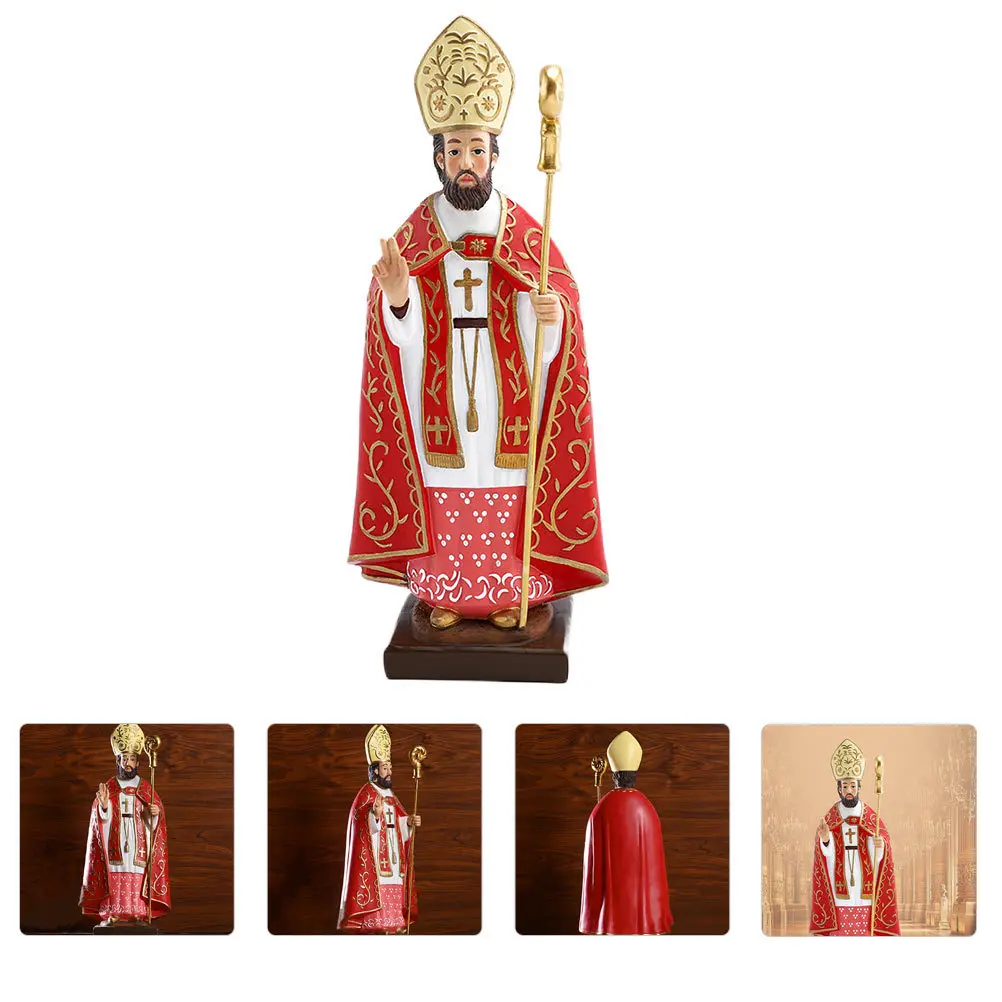 

Archbishop King Resin Statue Elegant Church Desktop Decoration Home Ornament Decorative Religious Adornment Church Decoration