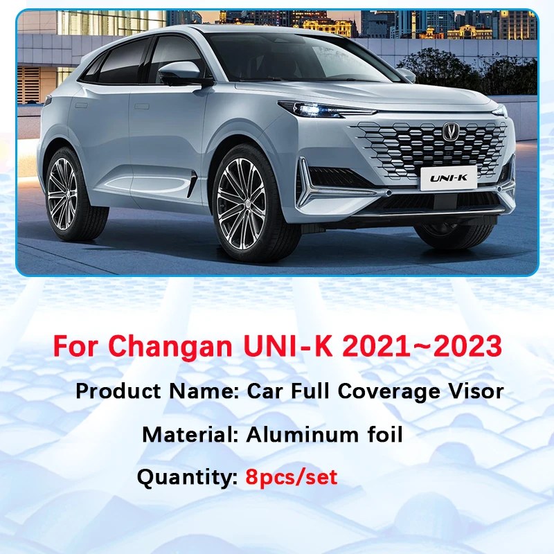 Car Full Window Sunshade For Changan UNI-K 2021 2022 2023 Accessories Car Windshield Anti-UV Sun Protection Visor Auto Stickers