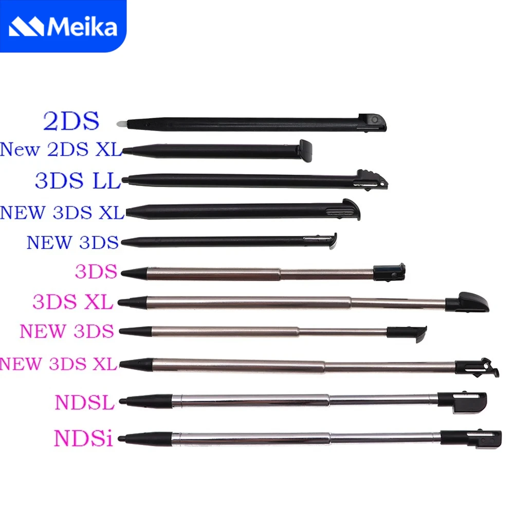 1pcs Metal Telescopic Stylus Plastic Stylus Touch Screen Pen for 2DS 3DS New 2DS LL XL New 3DS XL For NDSL DS Lite NDSi NDS Wii