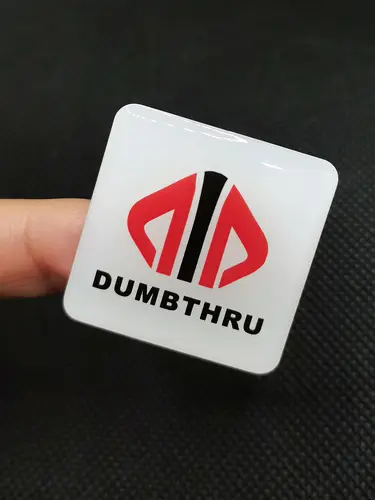 Imagen 1 del producto Servicio de impresión de pegatinas de gel 3D con logotipo de cúpula epoxi personalizado, pegatina de cristal adhesivo 3D transparente