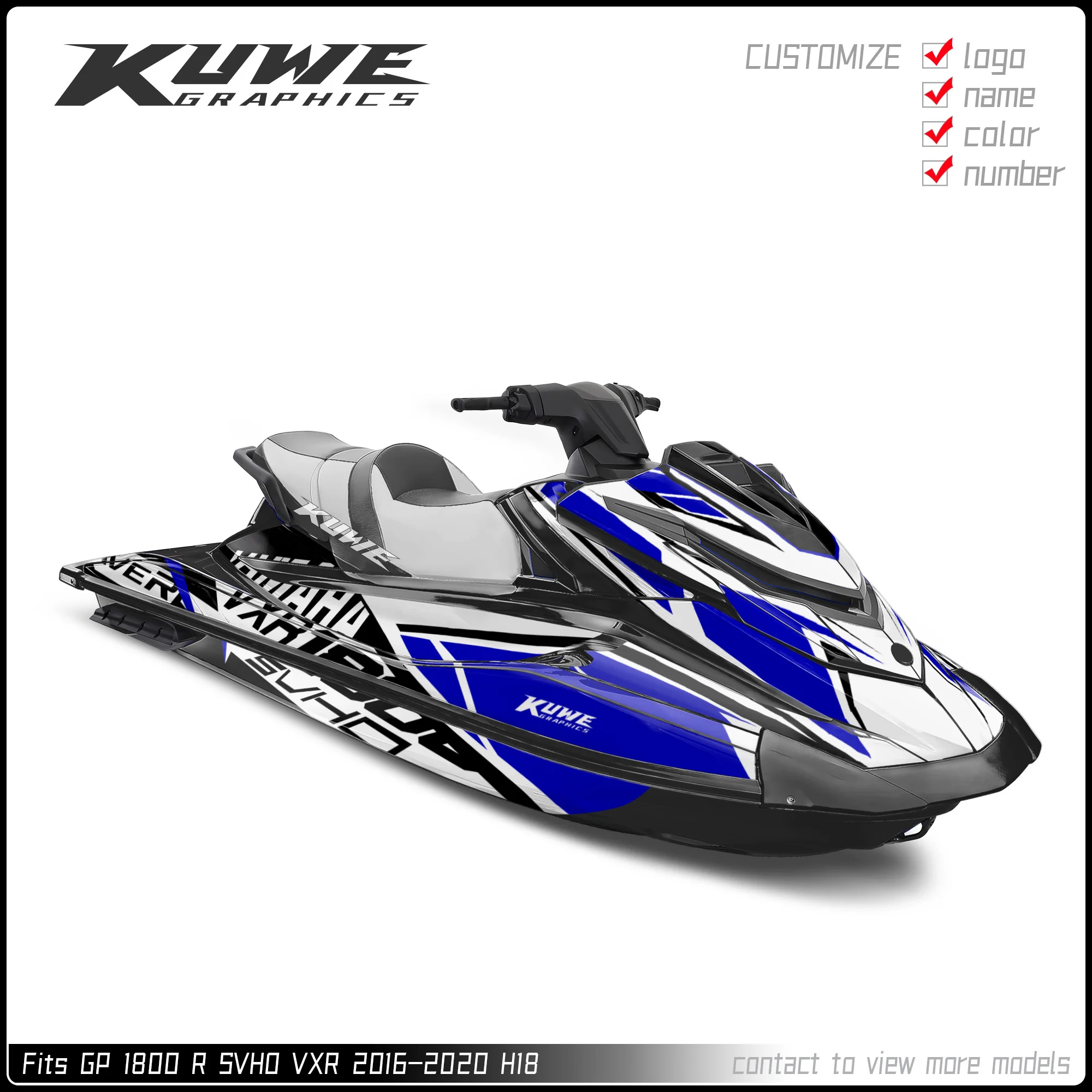 Suitable for Yamaha Gp 1800 R Svho Vxr 2016-2020 Graphic Kit Decal Sticker Supports Personalized Customization