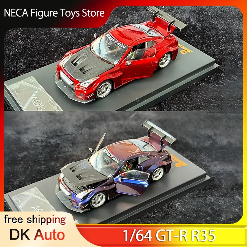 

Demon King Auto 1:64 Diecast Widebody JDM Supercar Model Openable Doors Carbon Hood Collectible Toy Gift For Adults & Fans