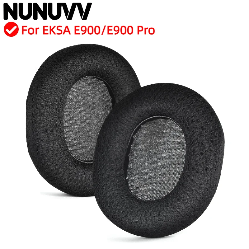 

NUNUVV Replacement Breathable football mesh Earpads For EKSA E900/E900 Pro Earmuffs Ultra-soft Sponge Cushion Cover Repair Parts