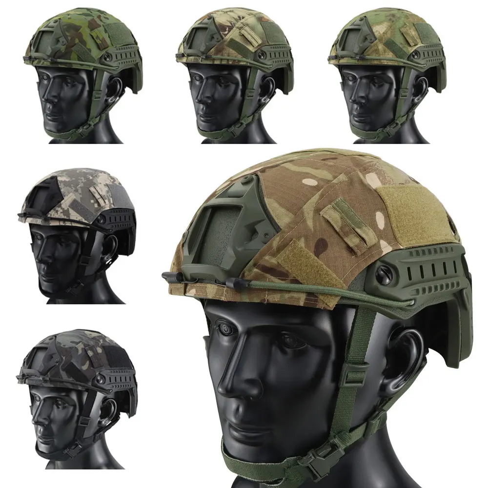 

FAST Тактический шлем, защитный камуфляжный колпачок, камуфляжный шлем для страйкбола, съемный тканевый чехол NA87