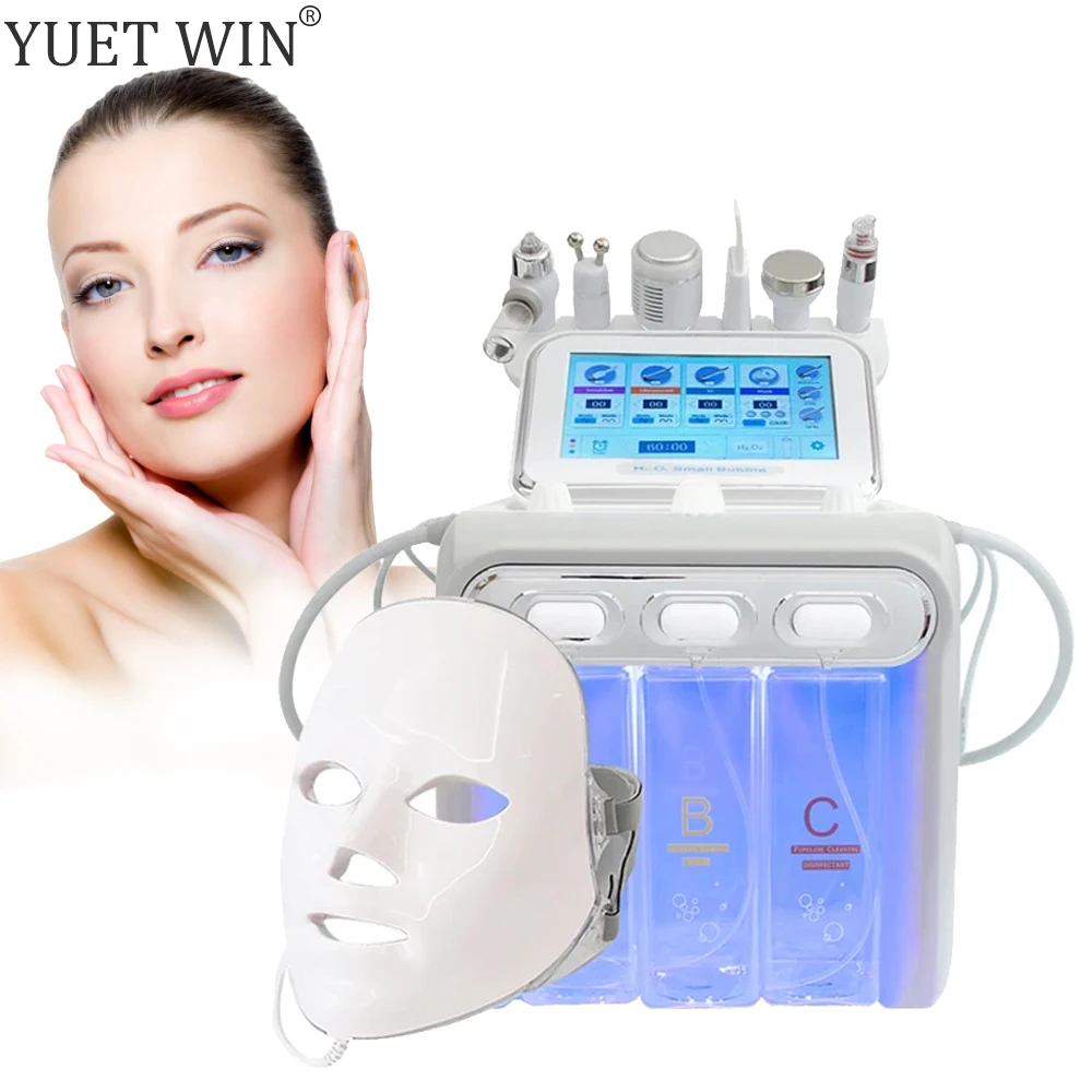 7 in 1 Hydrogen Oxygen Dermabrasion Facial Machine Professional Deep Cleansing Lifting Skin Scrubber Spa Beauty Devices