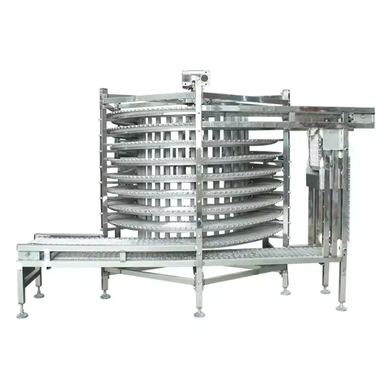 Industrial Stainless Steel Food Grade Spiral Cooling Conveyor Tower for Bakery Food Processing Line Cooling/Freezing customize