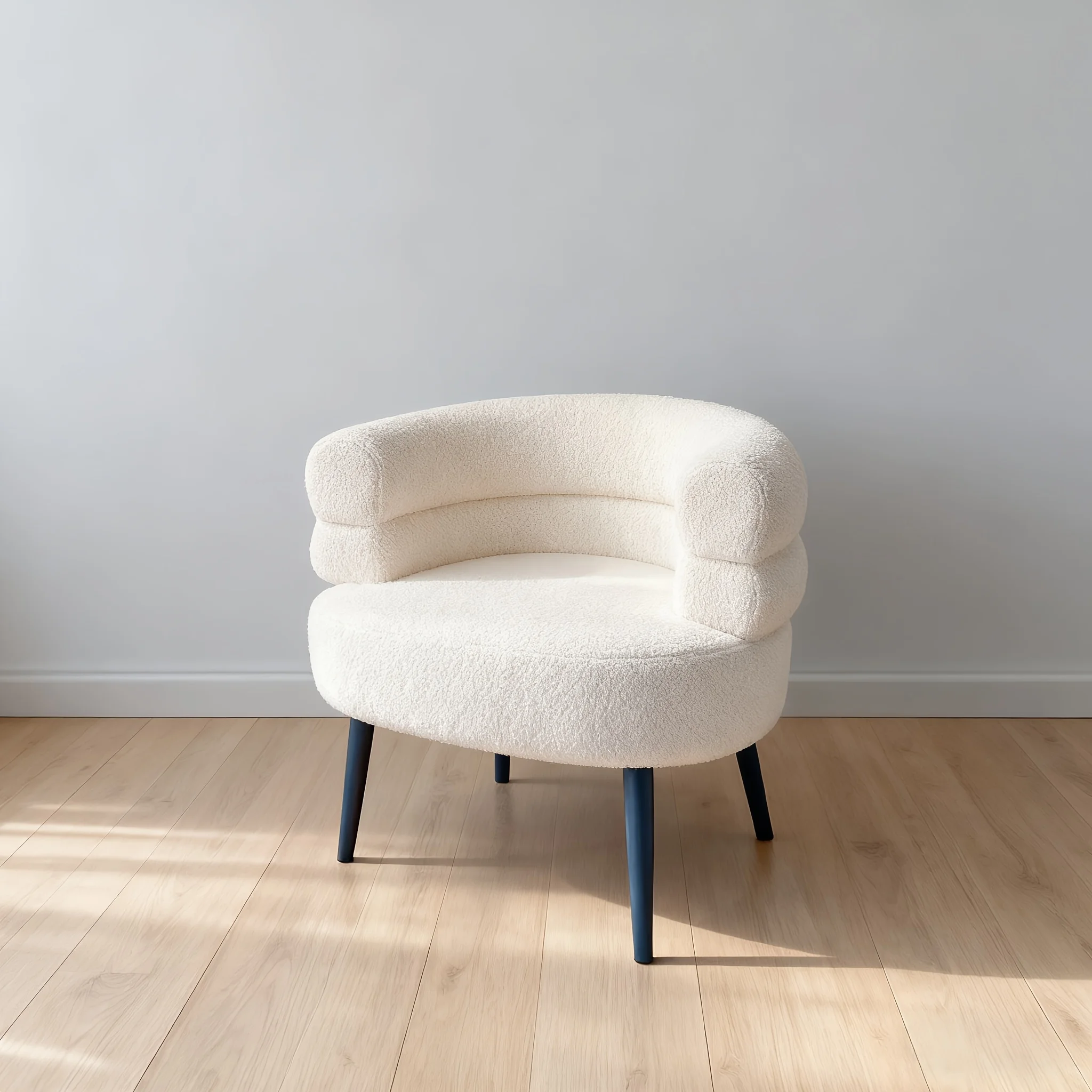 Modern Minimalist Single Sofa Chair - Black/Beige Manual Recliner with Soft Cushions and Footrest-Style Backrest. Comfort