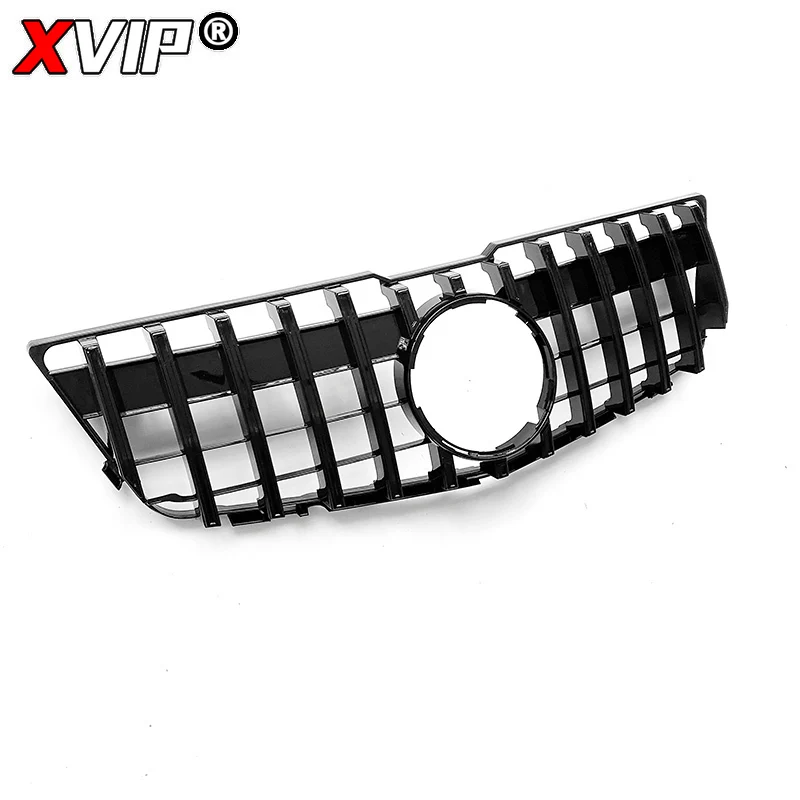 XVIP Front Glossy Black Bumper Grille For Mercedes Benz GLK-Class X204 2008-12 GLK280 GLK300 GLK350 Diamonds Style Upper Grilles