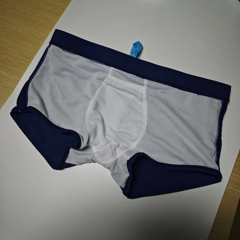 

2026Combination fashion European foreign trade fashion color bar elements triangular beach swimming trunks simple UXH041
