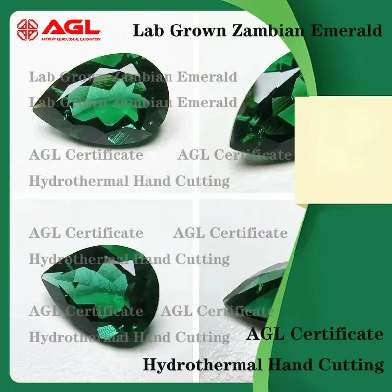 

Lab Grown Zambian Emeralds for Jewelry Making Hydrothermal Synthesized Emerald Gemstones Hand Cut Faceted Oval Round Square
