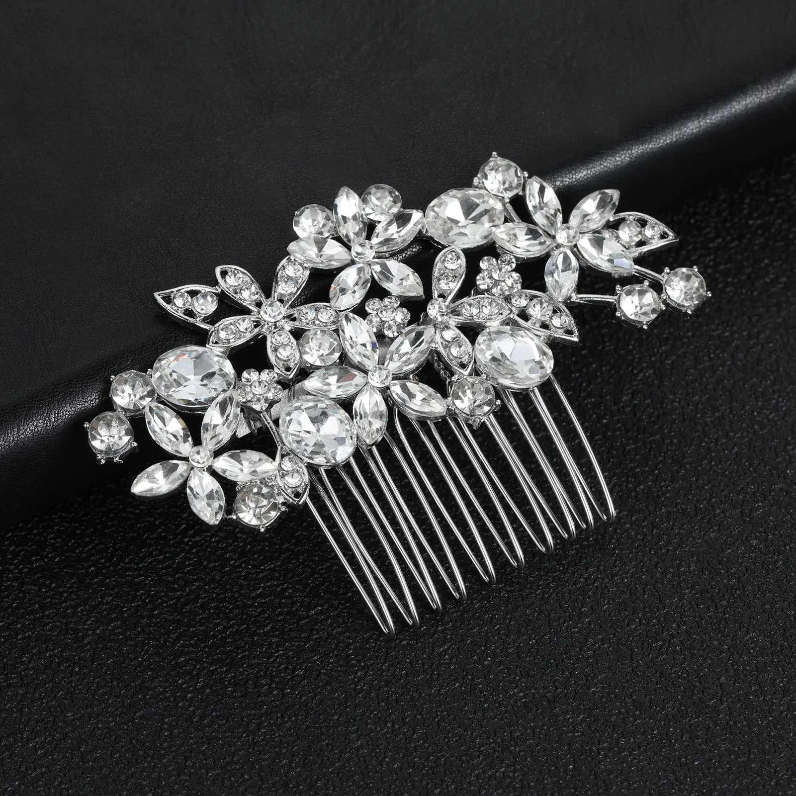 Simple Hair Combs Hair Accessories For Women Bride Rhinestone Hairpins Clips Bridal Wedding Headdress tocados para cabello novia