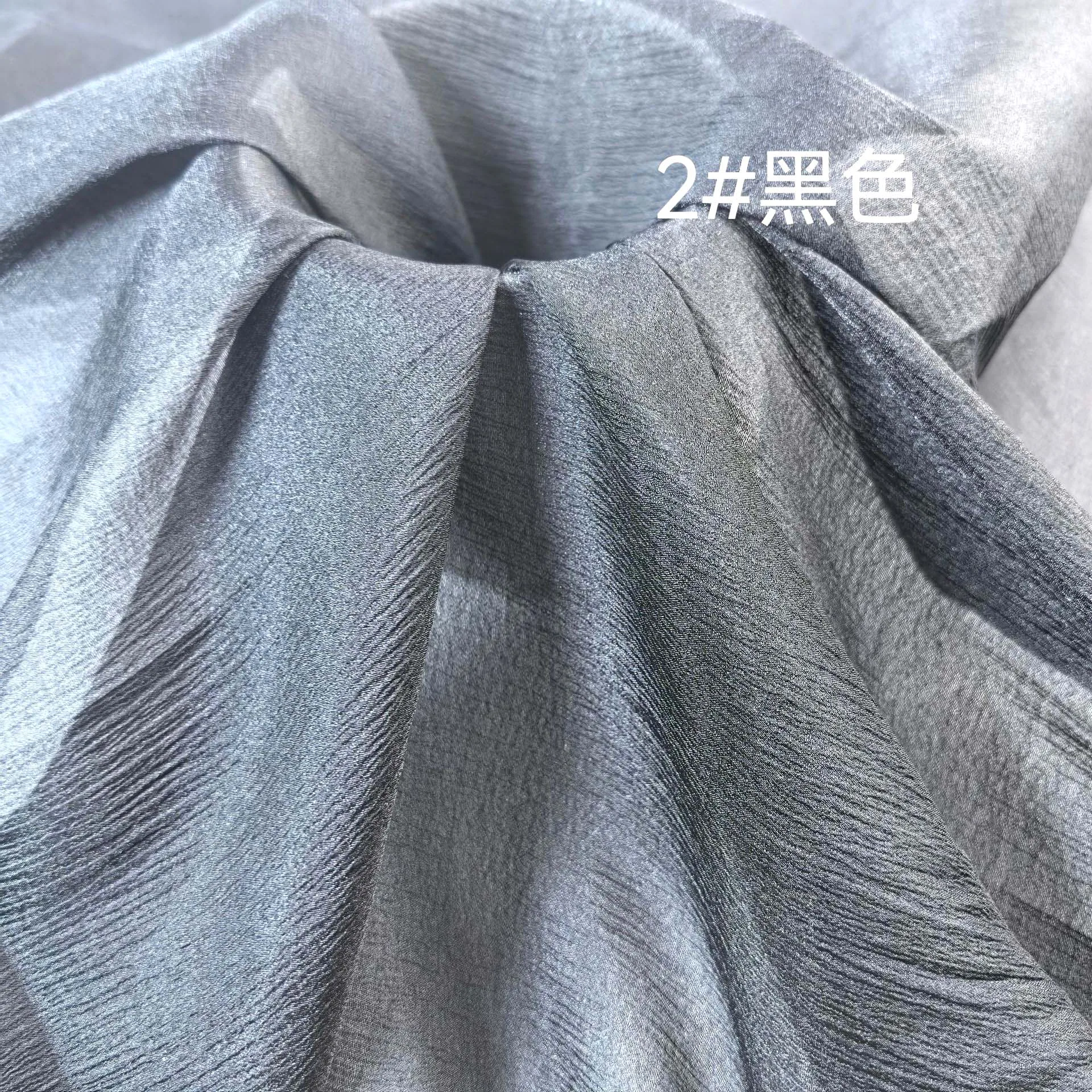 Vintage gerimpelde organza bubble zand zachte comfortabele unieke kleur ademende praktische stof voor high-end avondjurkjurk