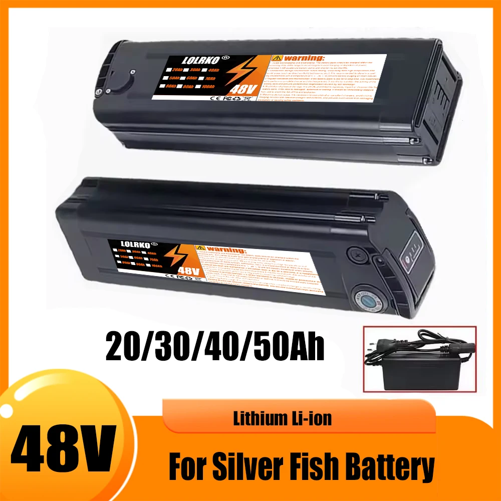 Air freight, 48V 50Ah, multiple capacity options, for Silver Fish 250W-1000W motors, built-in BMS protection