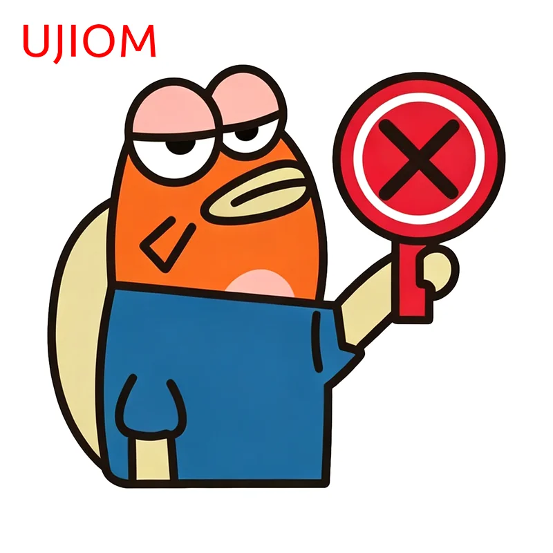 UJIOM Ugly Fish Number X Wall Sticker Delicate Eye Catching Sunscreen Adhesive Decal Veneer Switch Wall Decor Accessories