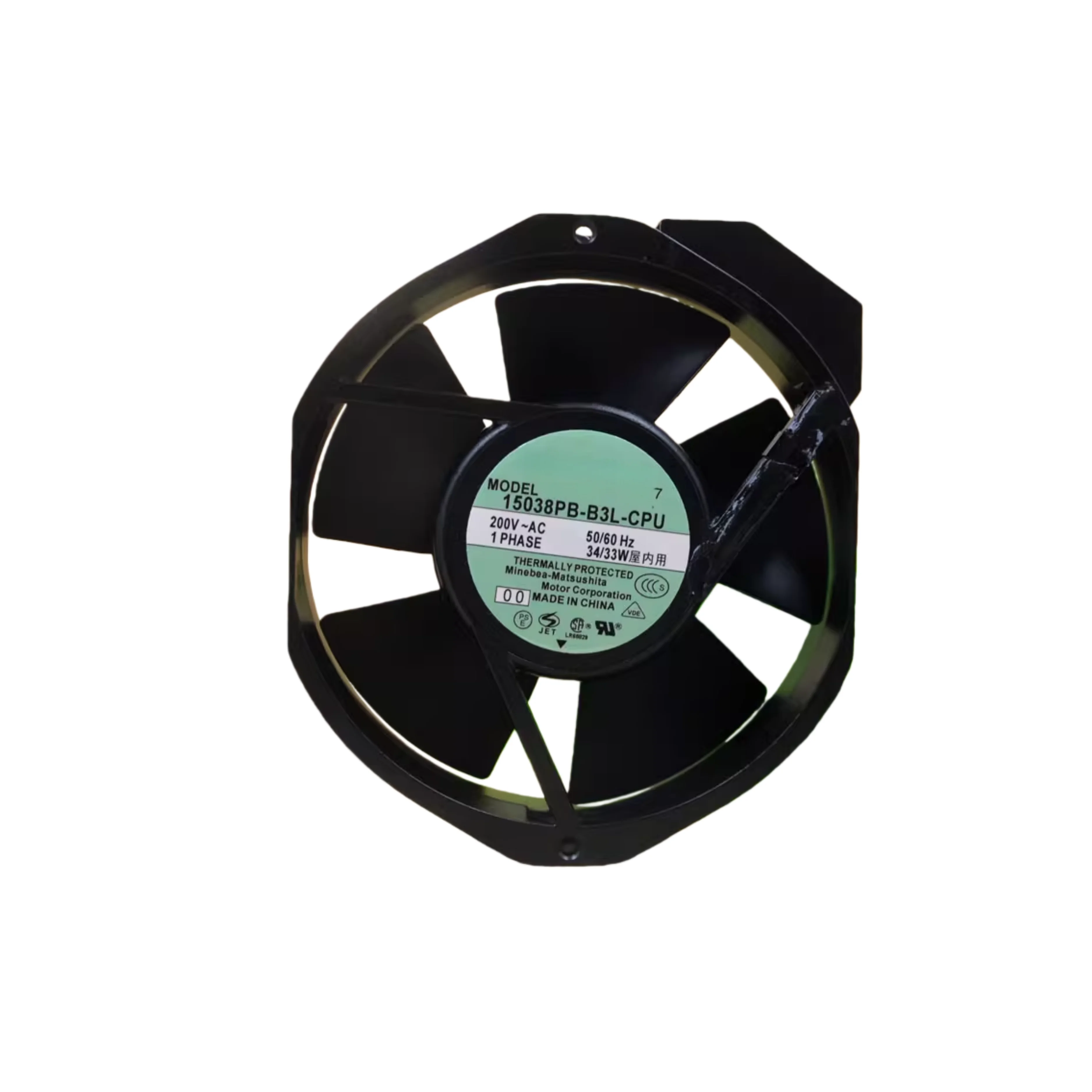 

NMB-MAT7 15038PB-B3L-CPU 200V 34W 17CM 17038